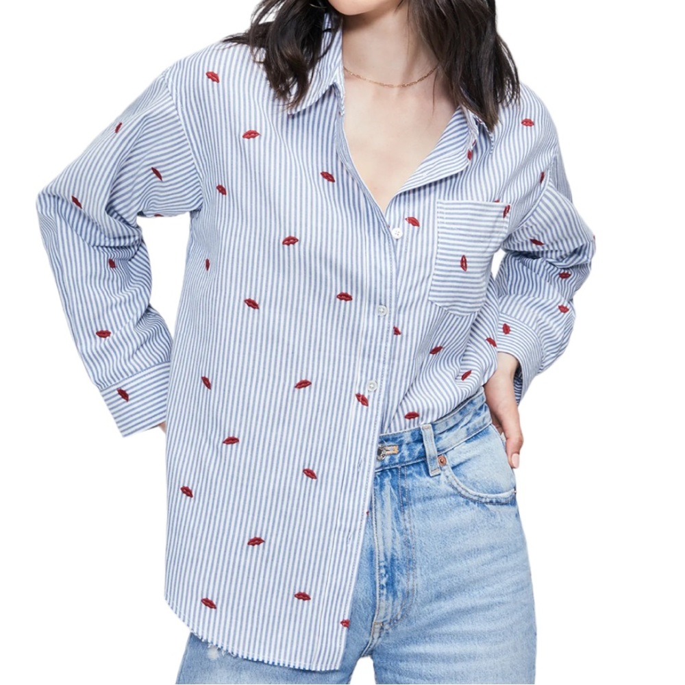 NWT WILDFOX Hello Sailor Thea Button-Up